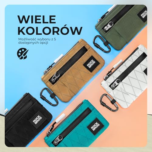 ROCKBROS Slim Wallet, Multifunctional Card Holder for Men Women - color: White