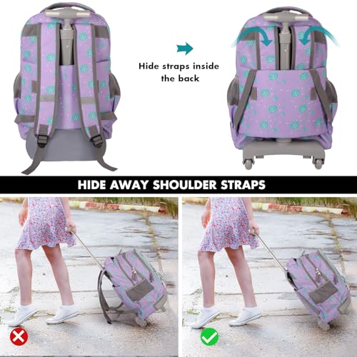 Tilami Rolling Backpack for Boys and Girls,Leopard - color: Yarn Ball