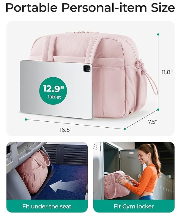 Gym Bag Sport Duffel Overnight Weekender Travel Bag with wet pocket and shoe pocket M04 Pink - color: M4-Pink