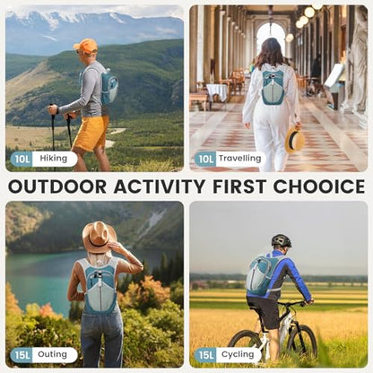 15L Small Hiking Backpack - Lightweight Foldable Backpack, Blue - color: Blue, size: 15L