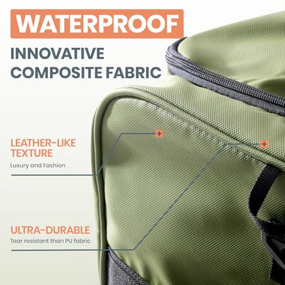 Fanwoli 120L Rolling Duffle Bag with Wheels, Foldable Travel Duffel - color: Green