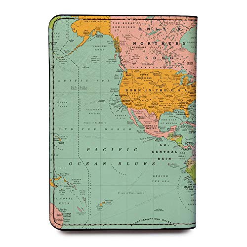 Personalized Passport Holder - Custom Vegan Leather RFID Passport Cover - color: Keep Calm And Travel On