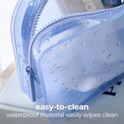 Case-Mate Jelly Makeup Bag - Waterproof Zipper Pouch - Carolina Blue - color: Carolina Blue