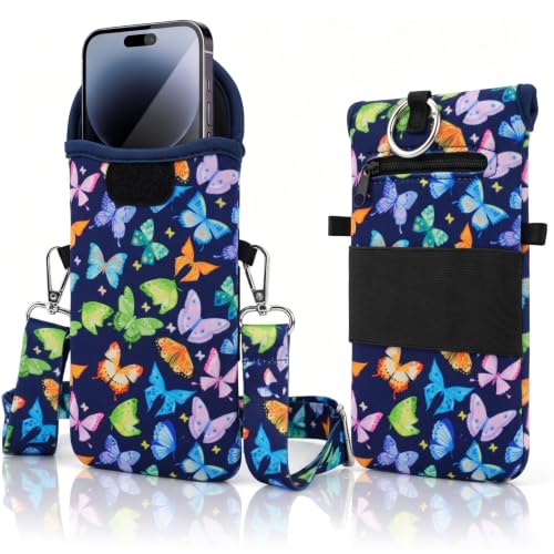 KJQJLY RFID Blocking Neoprene Cell Phone Sleeve (Butterfly) - color: Butterfly