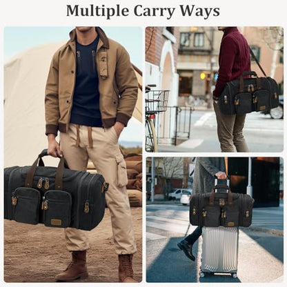 Gonex Duffle Bag for Travel, Expandable 60L Overnight Weekender Gym Bag - color: Dark Grey, size: X-Large-60l