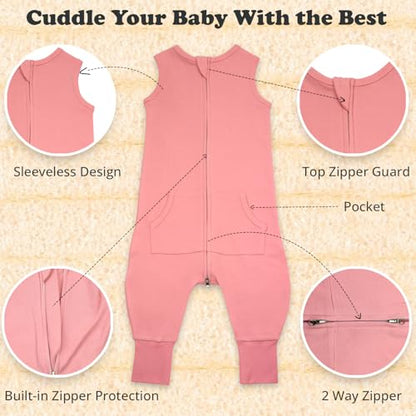 Toddler Sleep Sack with Feet, 2-3T, 2-Pack - color: Maroon, size: 2-3T