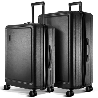 TRAVELARIM Luggage Sets 2 Piece, 24 Inch Suitcase and 28 Inch Luggage with Spinner Wheels, Durable Hard Shell Suitcase Set, Expandable Travel Suitcases with Wheels, Black - color: Black, size: 2 Piece Set (24"/28")