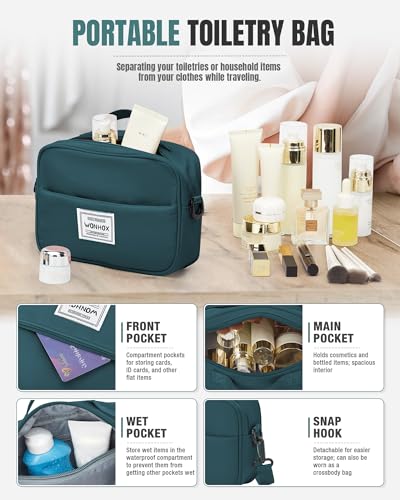 Weekender Bags for Women Travel Weekend Overnight Bag with Shoe Compartment - color: A -Peacock Blue