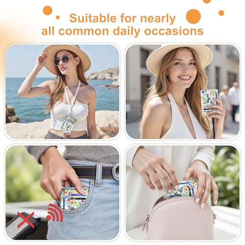 SEAVILIA Small Credit Card Holder for Women, Slim RFID Blocking Wallet - color: Hummingbird