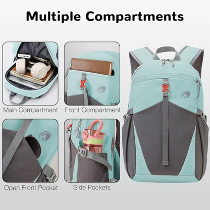 Kids Hiking Backpack, Small Waterproof Hiking Daypack Kids, Green - color: Light Green