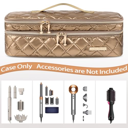 Anti-Drop Travel Case for Dyson Airwrap & Shark FlexStyle - color: Gold
