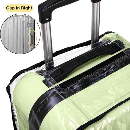 WRINGKIT 3 Pieces Clear Luggage Cover, Fits 20" 24" 28", Waterproof PVC