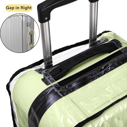 WRINGKIT 3 Pieces Clear Luggage Cover, Fits 20" 24" 28", Waterproof PVC