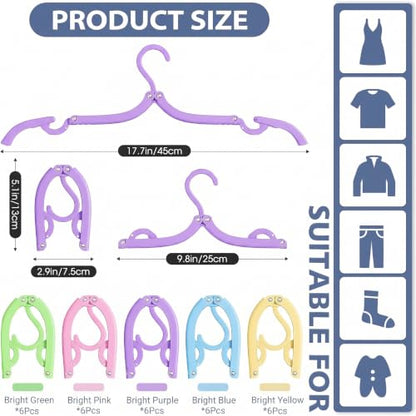 15 Pcs Travel Hangers Foldable Hangers Portable Cruise Ship Essentials 2026 - color: Multicolor