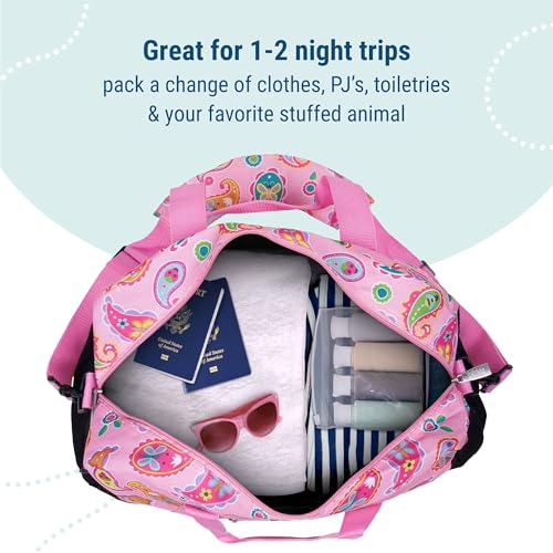 Wildkin Overnighter Duffel Bag for Kids, Paisley - color: Paisley