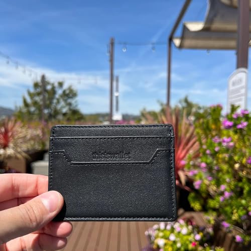 Minimalist Wallet for Men & Women – Ultra Slim Credit Card Holder Small Front Pocket Wallet – Compact, Thin, Lightweight Design - style: 4-card (Black)