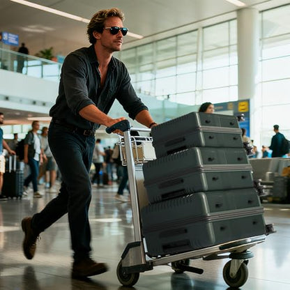 Karl home Hardshell Carry On Luggage with Spinner Wheels, Lightweight PP Hardside Small Suitcase with Built-in Lock & Smooth Zipper, 22 Inch Airline Approved, Dark Green - color: Dark Green, size: S (20in)