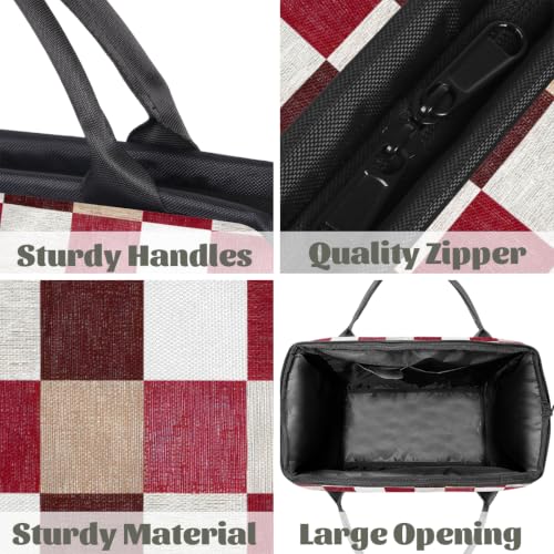 Plaid Overnight Weekender Bag for Men Women,Travel Duffel Bag A9 - color: C-09 Plaid