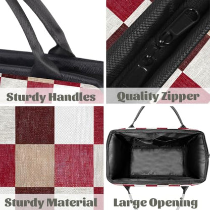 Plaid Overnight Weekender Bag for Men Women,Travel Duffel Bag A9 - color: C-09 Plaid