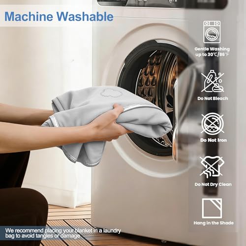 Cooling Blanket King(90"x104"), Double-Sided Cold Blanket for Hot Sleepers - color: Light Grey, size: King(90" x 104")