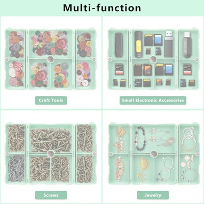 FYY Travel Pill Organizer, Pill Box Medicine Case-2pcs Green - color: Green, size: Large (1 Piece), Small (1 Piece)