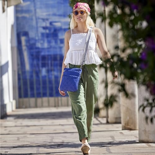 Travelon Anti-Theft Boho Slim Crossbody - color: Lush Blue