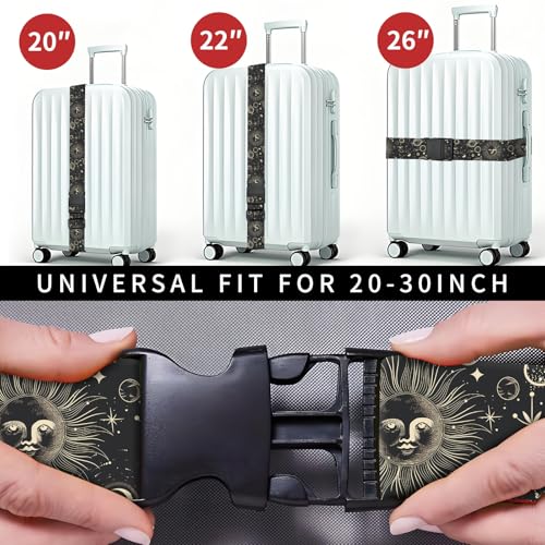 Luggage Straps for Suitcases, Heavy Duty Travel Belt with Quick-Release Buckle, Adjustable Suitcase Strap, Cute Luggage Accessories for Travel Vast Galaxy - color: Vast Galaxy