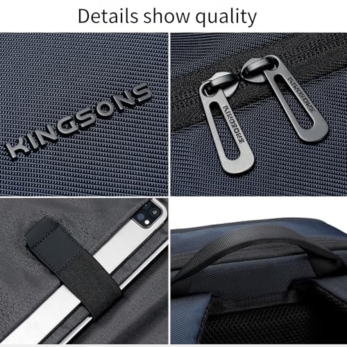 Kingsons Business Laptop Bag Carry on Travel Backpack for Men Women - color: Ks25054-black-us-1