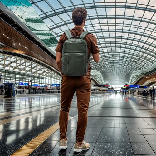 20L 15.6 Inch Laptop Backpack Anti Theft Flight Approved Green - color: Green