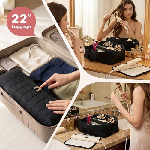 Hair Tool Organizer for Dyson Airwrap and Shark, Black - color: Black