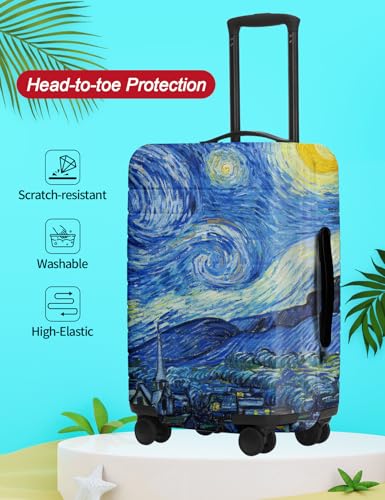 Luggage Covers For Suitcase TSA Approved, Fits 18-32 Inch - color: Starry Night, size: S(18"-22" Suitcase)