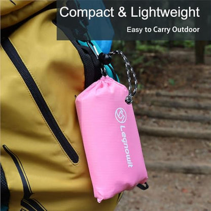 Pocket Blanket, Compact Blanket for Picnic, Beach, Festival - color: Pink, size: 55"*60"