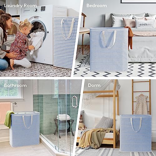 Lifewit 100L Large Laundry Baskets, Laundry Hampers Bags, 2 Pack, Blue - color: Blue, size: 100L