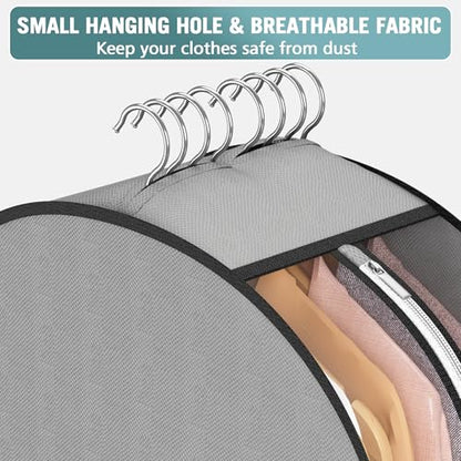 Liuoud 10" Gusseted Garment Bags for Hanging Clothes, 32", 3 Pack - size: 32 inch