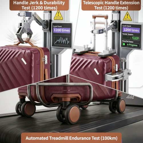 Rosamo 6 Piece Luggage Set Expandable Hardside, 20in Suitcase with Matching Travel Bags, 22x14x9 Airline Approved Carry On, TSA Lock & Spinner Wheels, ABS+PC - color: Red, size: 6PC Set (16"/20"/24"/28"/TB/DB)