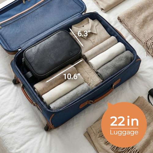 Elviros Toiletry Bag for Men PU Leather Shaving Dopp Kit (Medium, Black) - color: Black, size: Medium (Pack of 1)