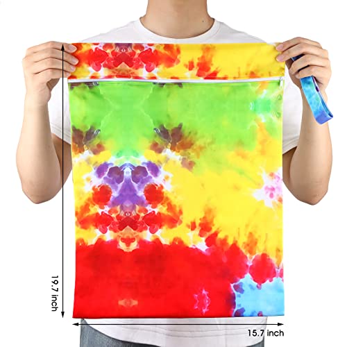 Shappy 2 Pack Wet Dry Bag Travel Laundry Waterproof,Tie Dye Style - style: Tie Dye Style