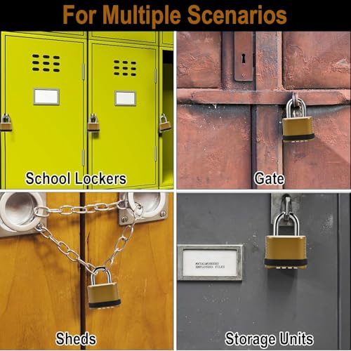 1pcs Golden Combination Lock, 4-Digit Heavy Duty Combo Lock - style: 1pcs Short-Golden