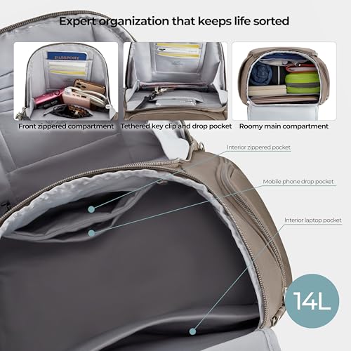 Travelon Anti-Theft Classic Backpack - color: Hazelnut