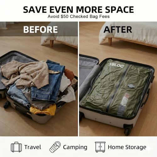YBLOC Vacuum Bags for Travel, 1 Pack 24L Space Saver Compression Bag - color: 1 PC/24L