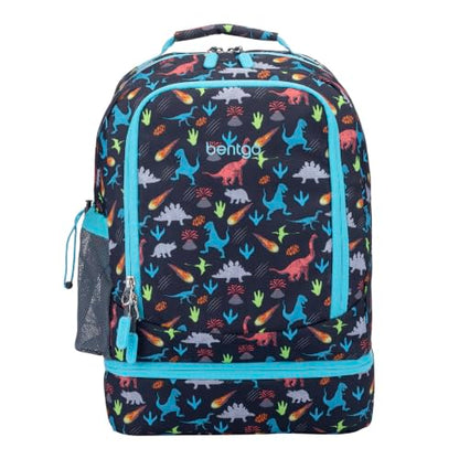 Bentgo Kids 2-in-1 Backpack & Insulated Lunch Bag with Padded Straps - color: Dinosaur, size: Kids Large