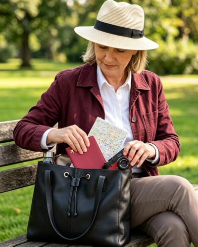 Passport Holder for Travel - RFID Blocking for Women & Men - color: Wine Red