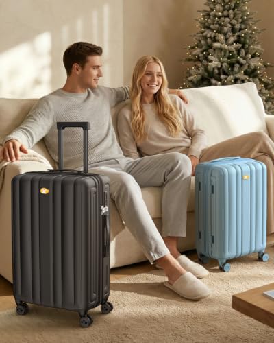 MGB Hardside Carry On Luggage 22x14x9 Airline Approved, Scratch Resistant - color: Blue, size: 20 Inch - Carry-on