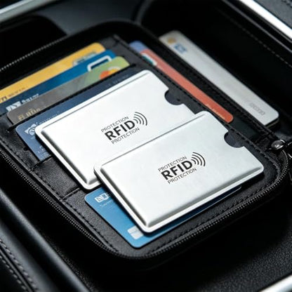 30 Pack RFID Blocking Sleeves, Credit Card Protector Holders for Contactless Cards - color: Silvery