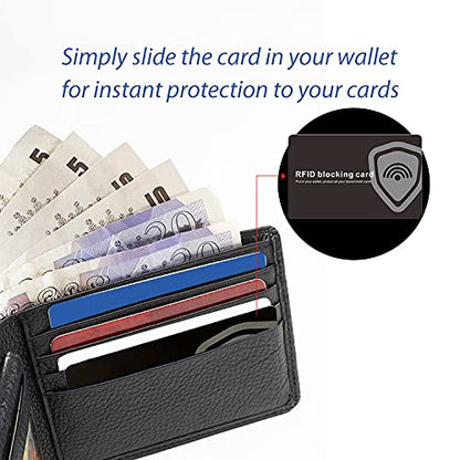 6 Pack RFID Blocking Card, NFC Contactless Credit Card Protector Safe Wallet Shield Bank Card Blocker