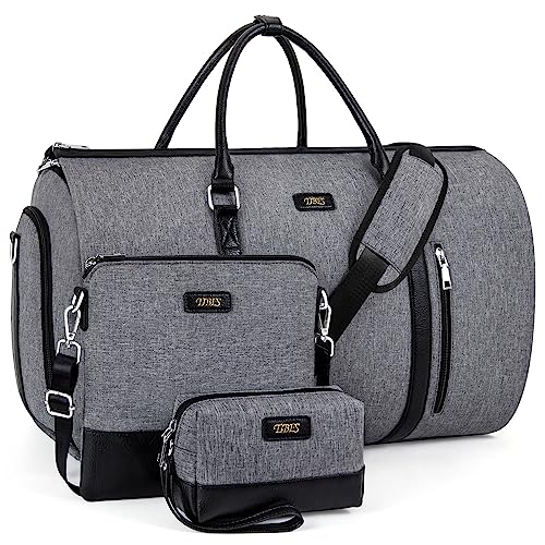 Convertible 2-in-1 Garment Bags for Travel with Waterproof Shoe Compartment - color: D-Grey