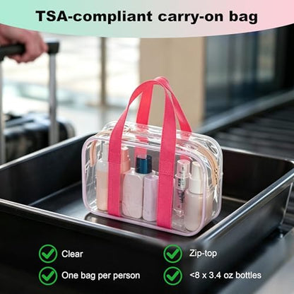 Macaron Jelly Clear Makeup Bag,TSA Approved Travel Toiletry Bag