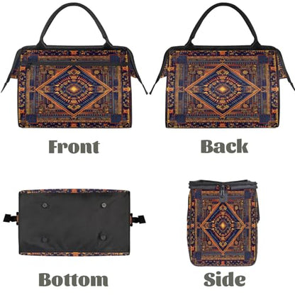Carpet Pattern Weekender Overnight Bag for Women Travel Gym Sport - color: D 005