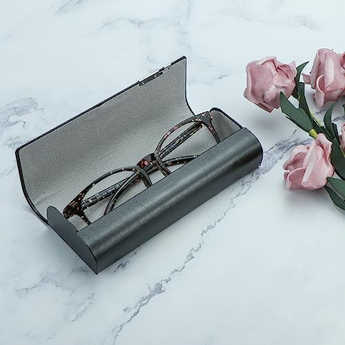 LifeArt 2 Pack Eyeglass Case Hard Shell, Portable Sunglass Case, Fashionable Eyeglass Case for Men and Women, Lightweight - color: 621gangtiao_2 Black