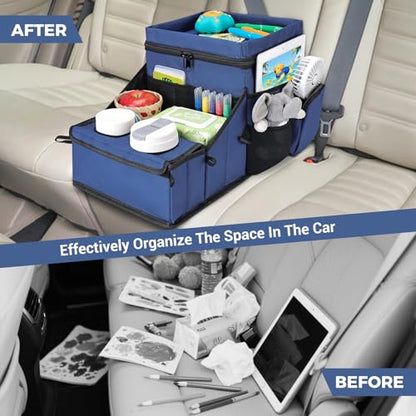 COOLBEBE Car Seat Organizer, Backseat Car Organizer, Navy Blue - color: Navy Blue